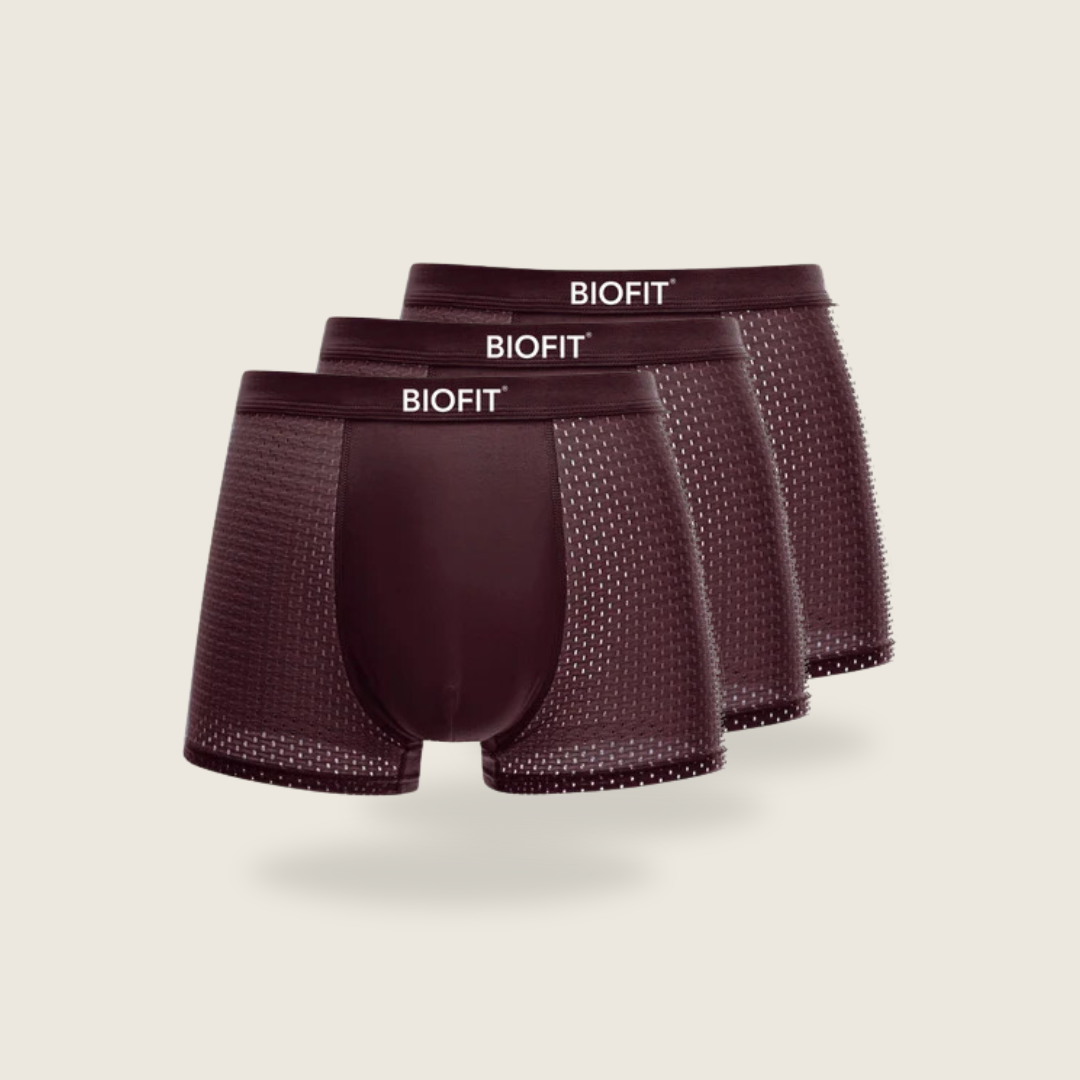 Lot de 3 boxers en bambou BIOFIT® Rouge