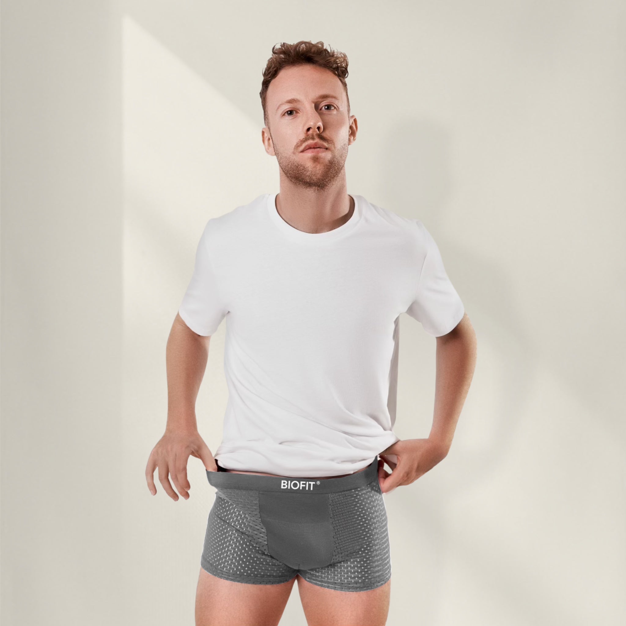 BIOFIT® Boxers en Bambou - Lot de 5 Gris | + 5 GRATUITS