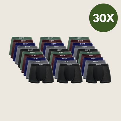 BIOFIT® Bamboo Boxers 30-Pack Multicolor