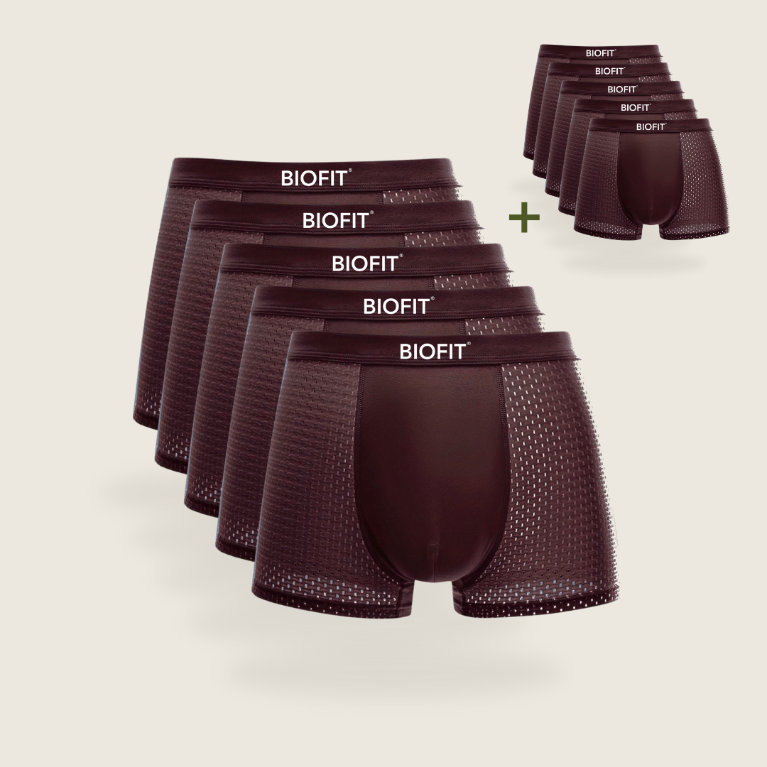 BIOFIT® Bamboo Boxers 5-Pack Rood | + 5 GRATIS