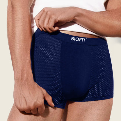 BIOFIT® Bambus-Boxershorts 5-Pack Blau | + 5 GRATIS