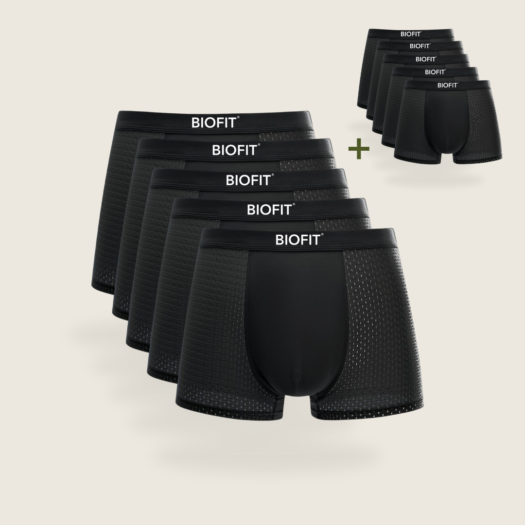 BIOFIT® Bamboo Boxers 5-Pack Zwart | + 5 GRATIS